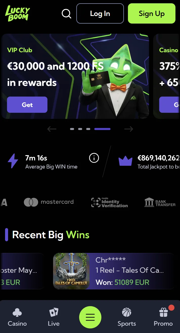 Εφαρμογή Luckyboom Casino